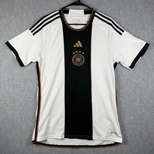 Adidas 2022 FIFA World Cup Germany White Black Soccer Jersey Shirt Size Large